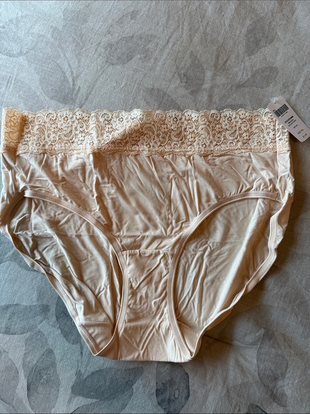 Soma Cream Lace-Waist Full Coverage Briefs